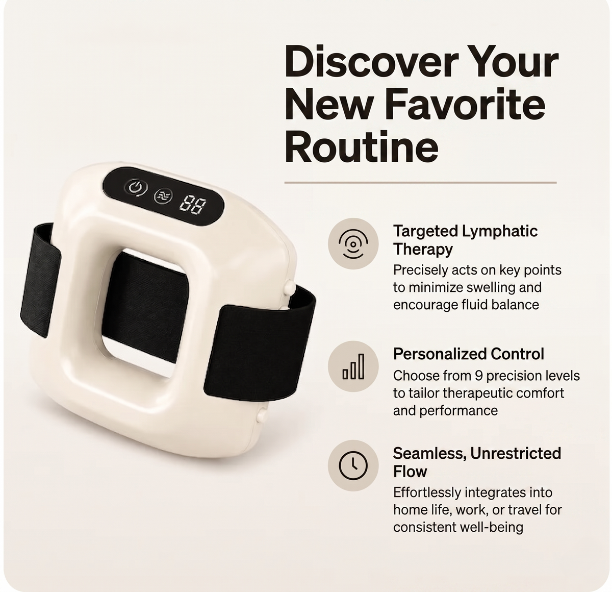 VeLaPulse Core - Electric Fascia Massage and  Muscle Recovery Ring