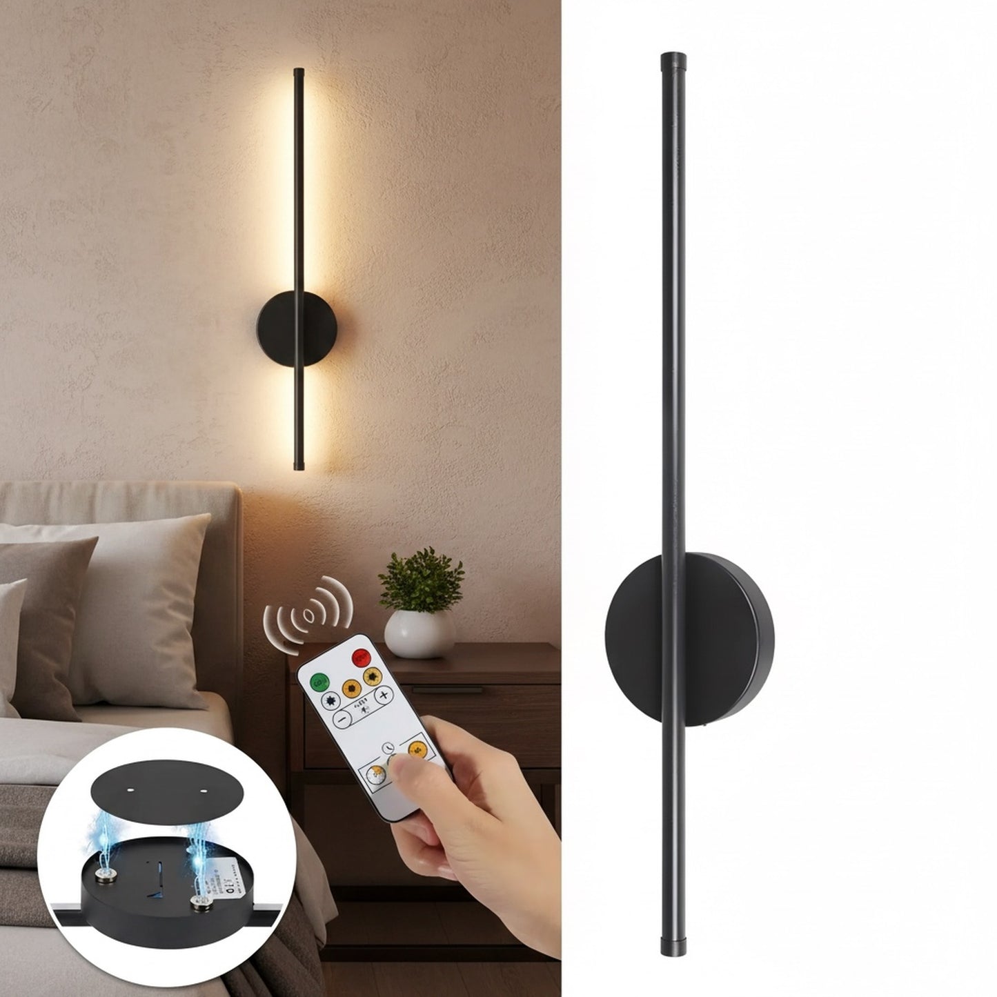 LuxeBeam Wireless Wall Lights