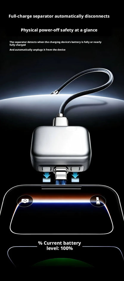 Smart Full Charge Auto Separator USB- C Battery Overcharge Protection