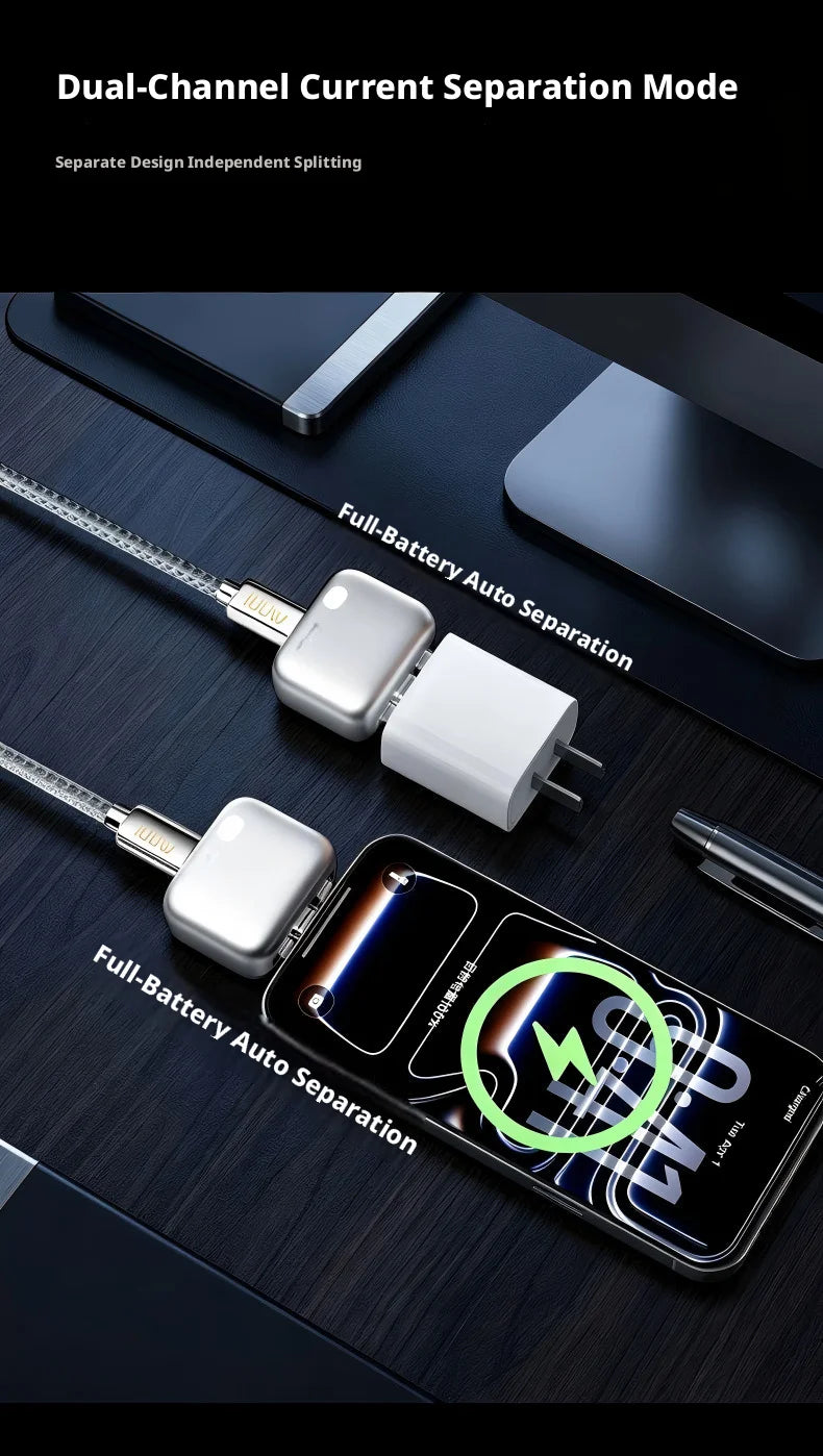 Smart Full Charge Auto Separator USB- C Battery Overcharge Protection